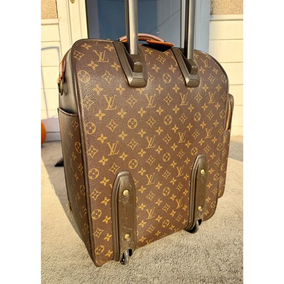 Louis Vuitton Pegase 55 Monogram Rolling Suitcase – Large Travel Luggage MB0098 - Picture 4 of 9